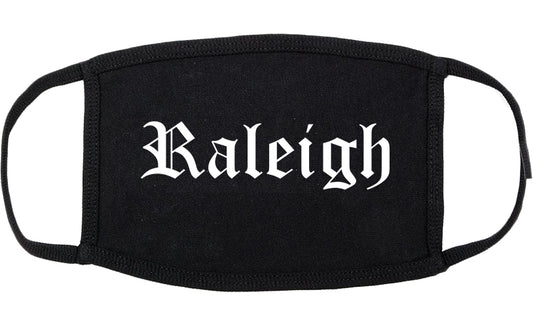 Raleigh North Carolina NC Old English Cotton Face Mask Black
