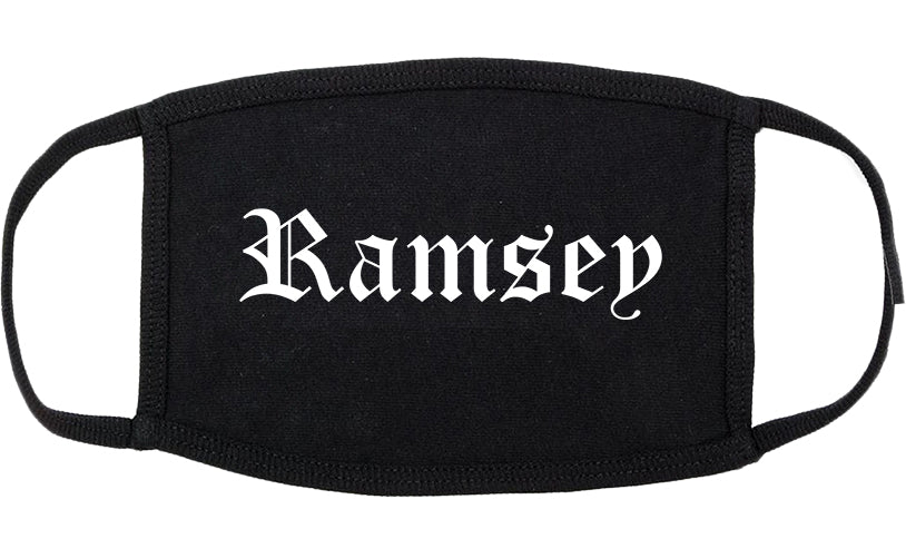 Ramsey Minnesota MN Old English Cotton Face Mask Black
