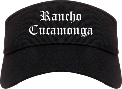 Rancho Cucamonga California CA Old English Mens Visor Cap Hat Black