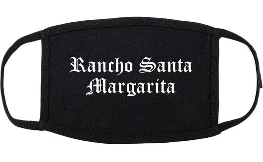 Rancho Santa Margarita California CA Old English Cotton Face Mask Black