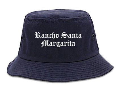 Rancho Santa Margarita California CA Old English Mens Bucket Hat Navy Blue