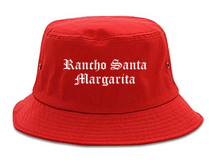 Rancho Santa Margarita California CA Old English Mens Bucket Hat Red