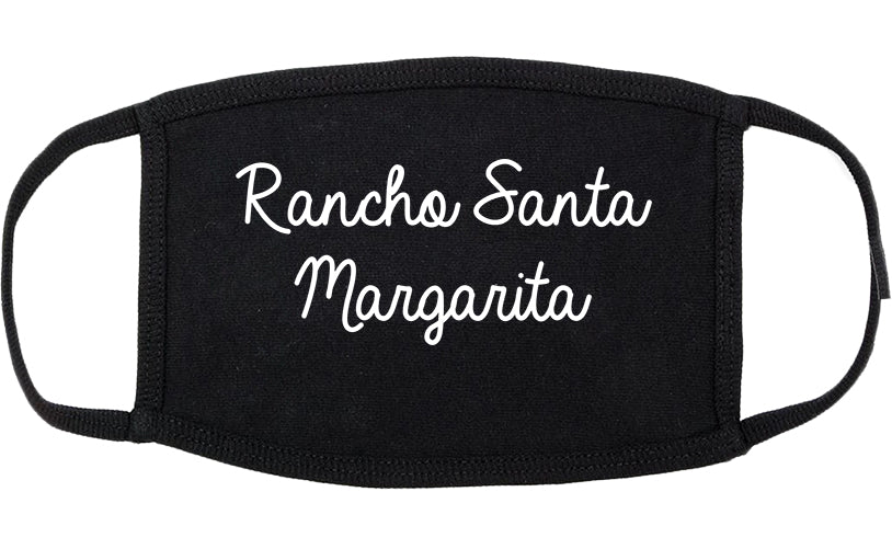 Rancho Santa Margarita California CA Script Cotton Face Mask Black