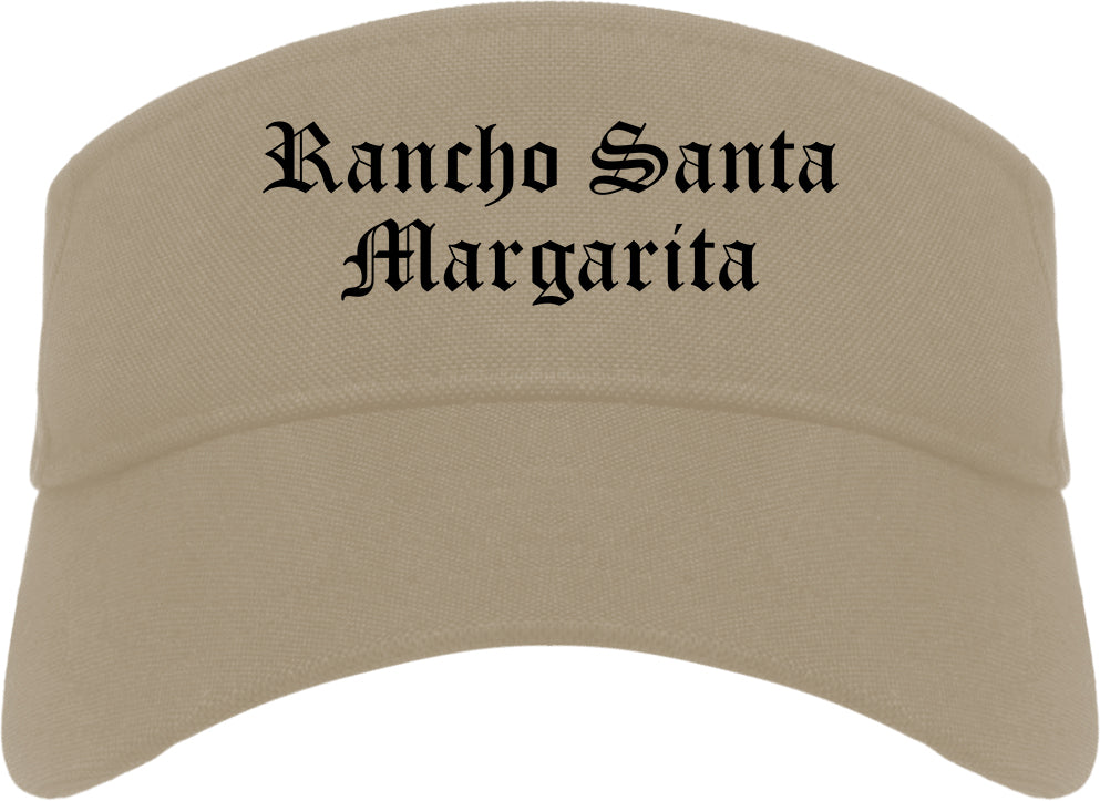 Rancho Santa Margarita California CA Old English Mens Visor Cap Hat Khaki