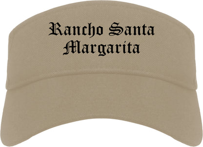 Rancho Santa Margarita California CA Old English Mens Visor Cap Hat Khaki