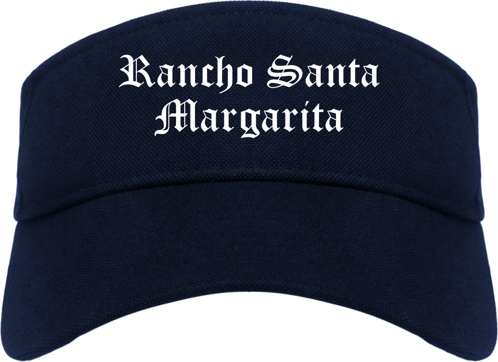 Rancho Santa Margarita California CA Old English Mens Visor Cap Hat Navy Blue