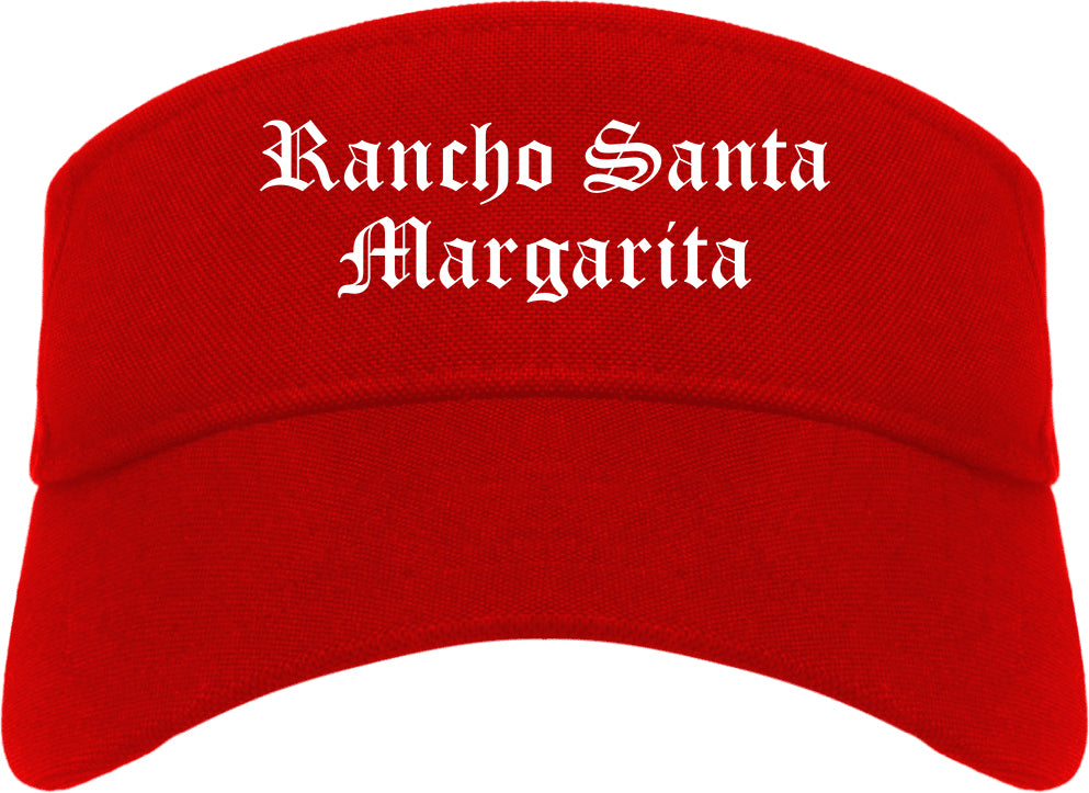 Rancho Santa Margarita California CA Old English Mens Visor Cap Hat Red