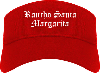 Rancho Santa Margarita California CA Old English Mens Visor Cap Hat Red