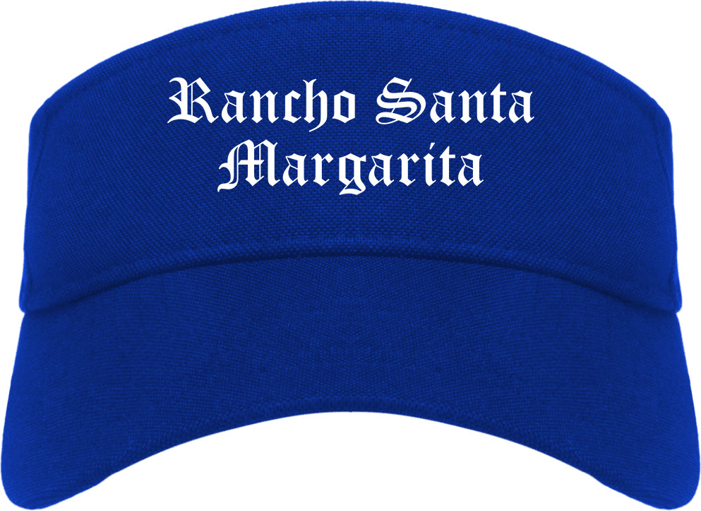 Rancho Santa Margarita California CA Old English Mens Visor Cap Hat Royal Blue