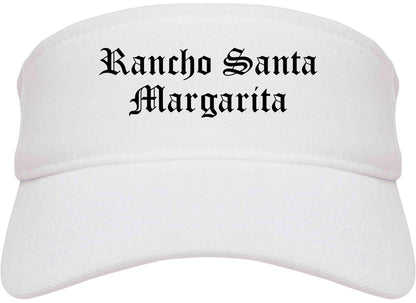 Rancho Santa Margarita California CA Old English Mens Visor Cap Hat White