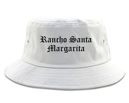 Rancho Santa Margarita California CA Old English Mens Bucket Hat White