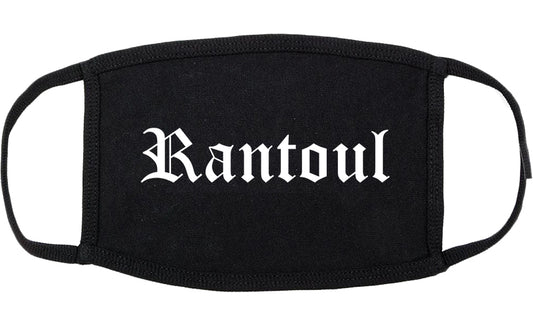 Rantoul Illinois IL Old English Cotton Face Mask Black