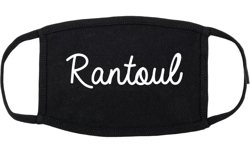 Rantoul Illinois IL Script Cotton Face Mask Black