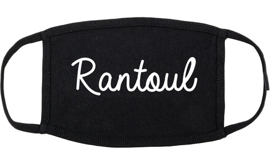 Rantoul Illinois IL Script Cotton Face Mask Black