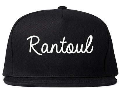Rantoul Illinois IL Script Mens Snapback Hat Black