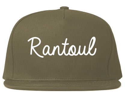 Rantoul Illinois IL Script Mens Snapback Hat Grey