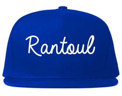 Rantoul Illinois IL Script Mens Snapback Hat Royal Blue