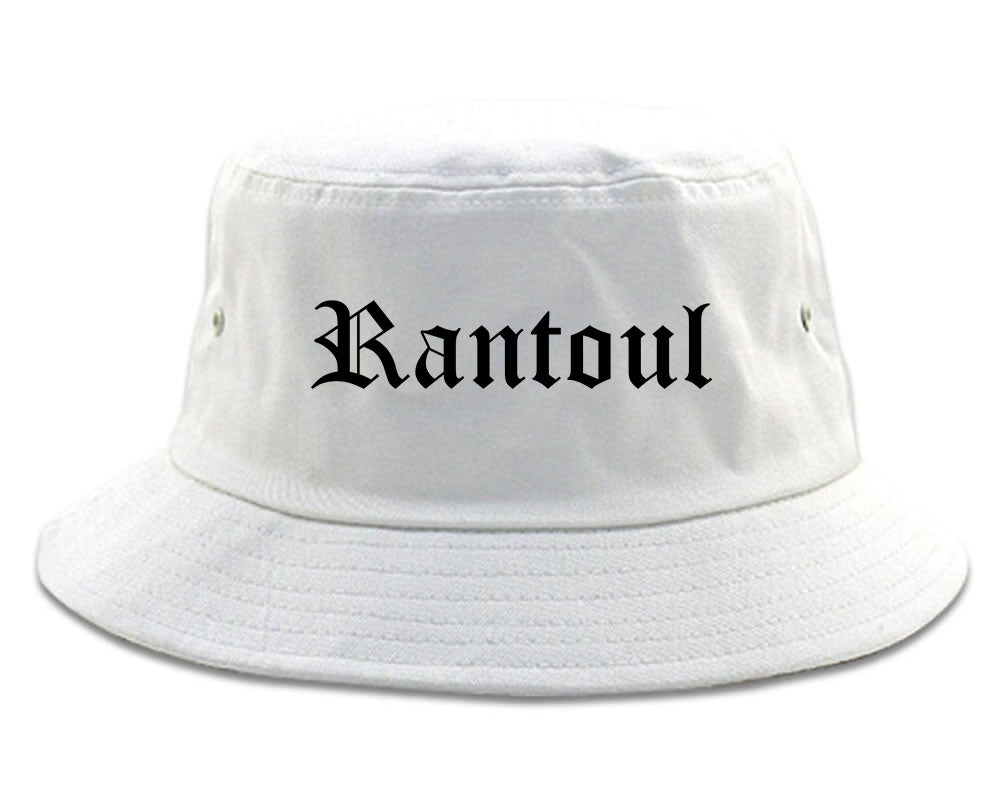 Rantoul Illinois IL Old English Mens Bucket Hat White