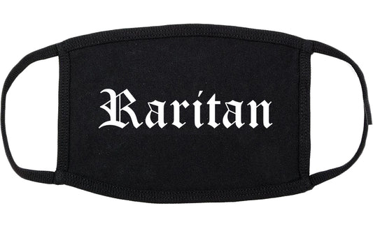 Raritan New Jersey NJ Old English Cotton Face Mask Black