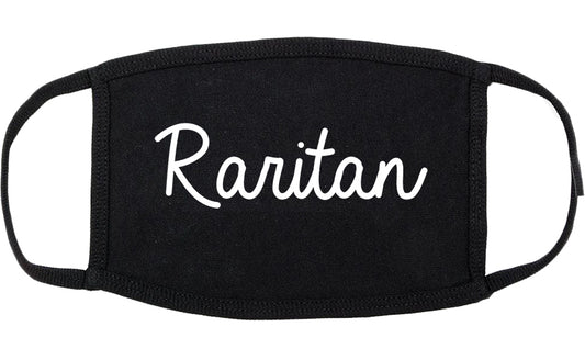 Raritan New Jersey NJ Script Cotton Face Mask Black