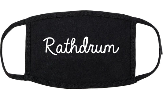 Rathdrum Idaho ID Script Cotton Face Mask Black
