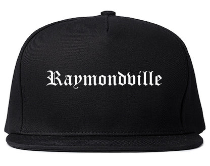 Raymondville Texas TX Old English Mens Snapback Hat Black
