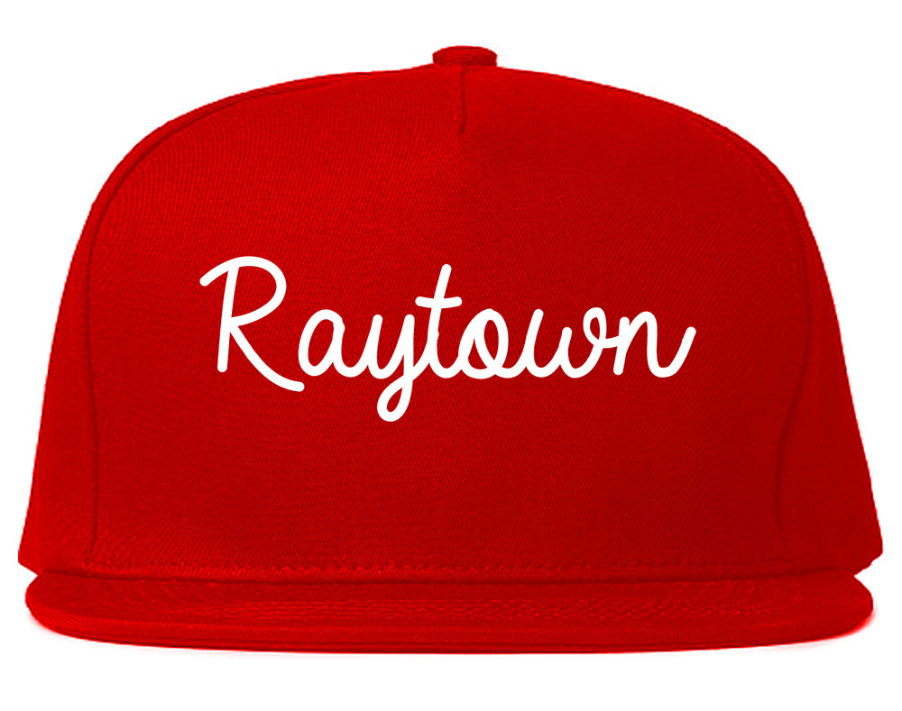 Raytown Missouri MO Script Mens Snapback Hat Red