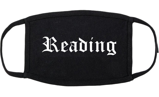 Reading Pennsylvania PA Old English Cotton Face Mask Black