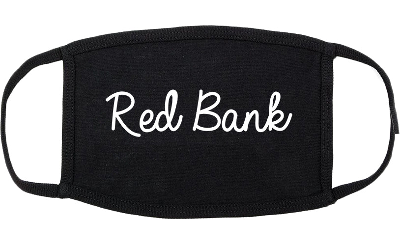 Red Bank Tennessee TN Script Cotton Face Mask Black