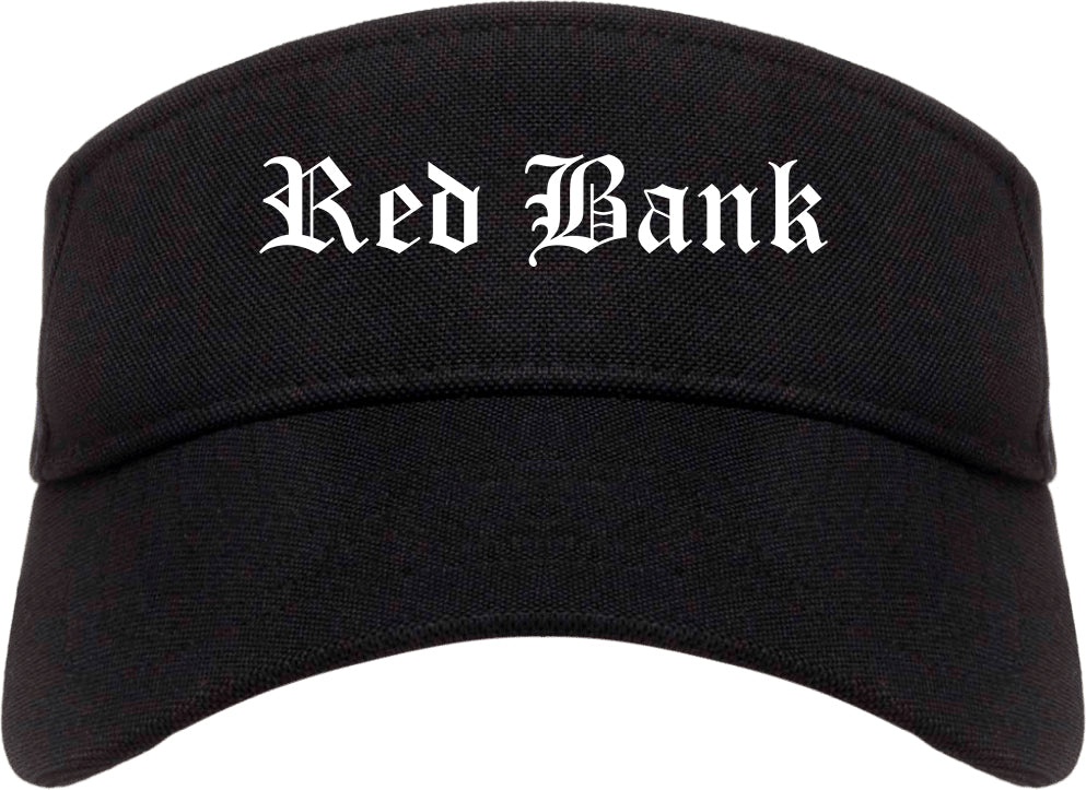 Red Bank Tennessee TN Old English Mens Visor Cap Hat Black