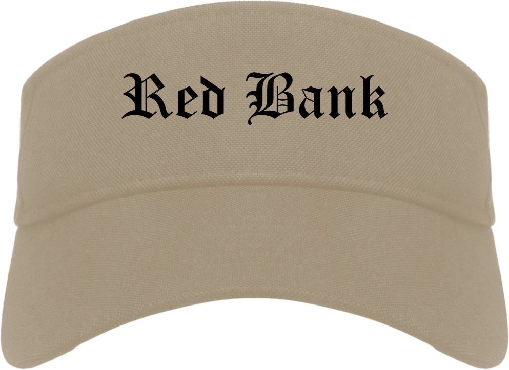 Red Bank Tennessee TN Old English Mens Visor Cap Hat Khaki