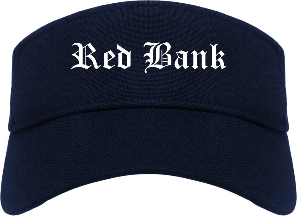 Red Bank Tennessee TN Old English Mens Visor Cap Hat Navy Blue