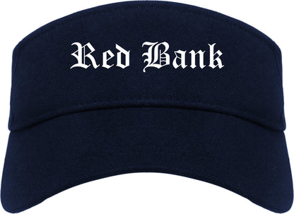 Red Bank Tennessee TN Old English Mens Visor Cap Hat Navy Blue