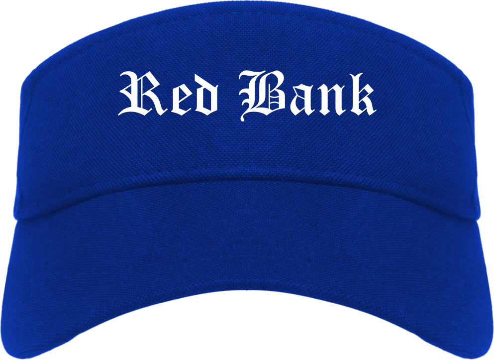 Red Bank Tennessee TN Old English Mens Visor Cap Hat Royal Blue