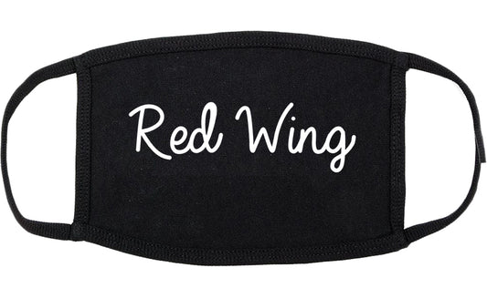 Red Wing Minnesota MN Script Cotton Face Mask Black