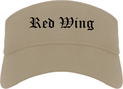 Red Wing Minnesota MN Old English Mens Visor Cap Hat Khaki