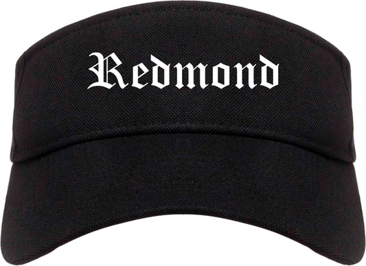Redmond Oregon OR Old English Mens Visor Cap Hat Black