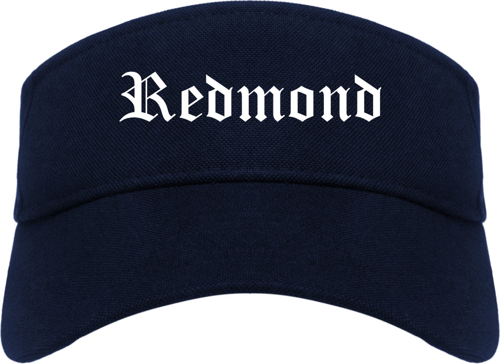 Redmond Washington WA Old English Mens Visor Cap Hat Navy Blue