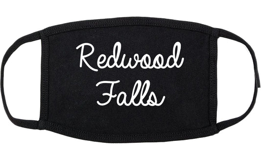 Redwood Falls Minnesota MN Script Cotton Face Mask Black