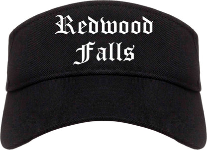 Redwood Falls Minnesota MN Old English Mens Visor Cap Hat Black