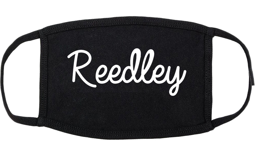 Reedley California CA Script Cotton Face Mask Black