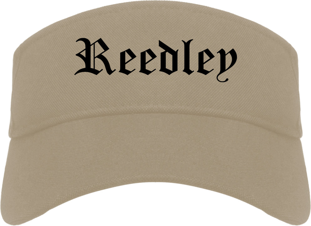 Reedley California CA Old English Mens Visor Cap Hat Khaki