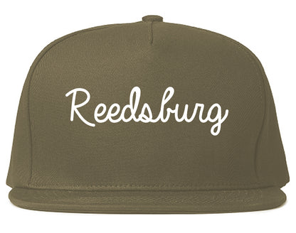 Reedsburg Wisconsin WI Script Mens Snapback Hat Grey