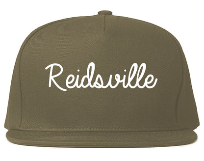 Reidsville North Carolina NC Script Mens Snapback Hat Grey