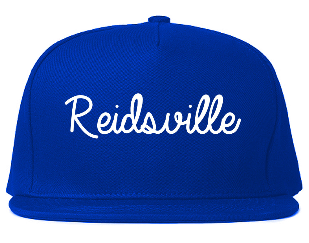 Reidsville North Carolina NC Script Mens Snapback Hat Royal Blue