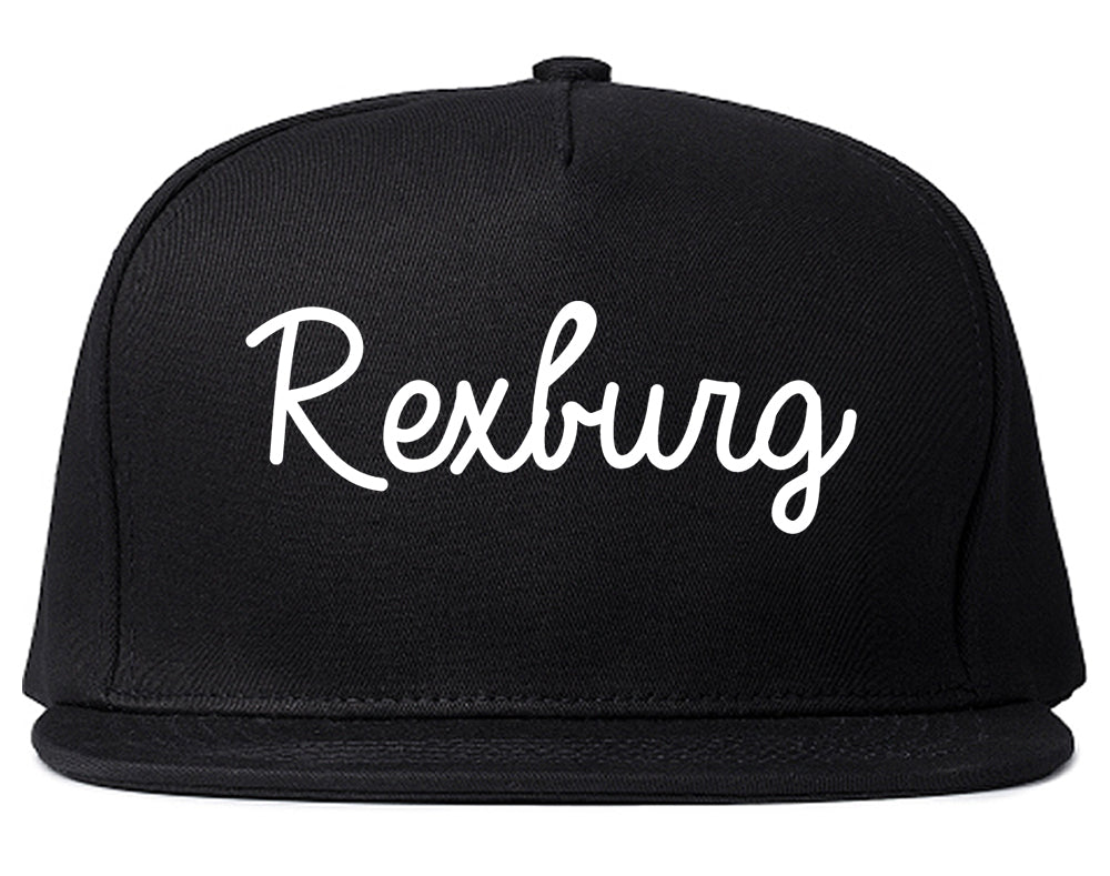 Rexburg Idaho ID Script Mens Snapback Hat Black