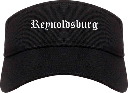 Reynoldsburg Ohio OH Old English Mens Visor Cap Hat Black