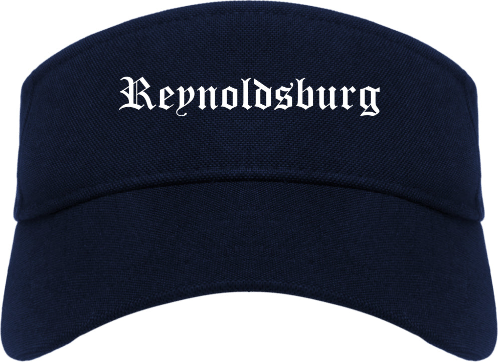 Reynoldsburg Ohio OH Old English Mens Visor Cap Hat Navy Blue