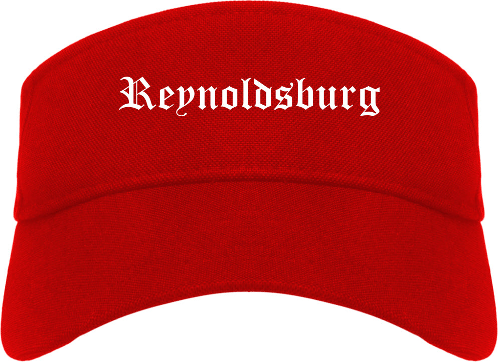 Reynoldsburg Ohio OH Old English Mens Visor Cap Hat Red