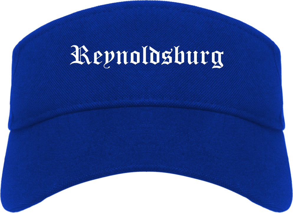 Reynoldsburg Ohio OH Old English Mens Visor Cap Hat Royal Blue